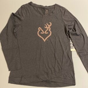 Browning Large Long Sleeve Wisteria Crew Neck Shirt New Top